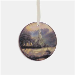 Thomas Kinkade - Home Town Chapel Ornament