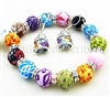 Festival Crystal Swirl Bead Earrings & 12mm Bracelet Set