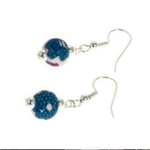 Earrings Classic Silver Ball Flannel