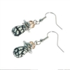 Earrings Pear Drop Classic Black Lace