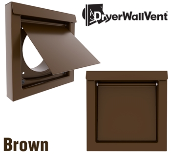 Metal Dryer Wall Vent Brown DWV4B