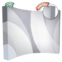 10ft x 8ft Salto Curved Popup Double-Sided Kit w/ Endcaps| Backlit Trade Show Booth