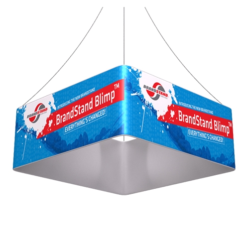 12ft x 36in Blimp Quad Hanging Tension Fabric Banner (Single-Sided Kit) | Trade Show Hanging Sign - Hanging Banner Exhibit Display