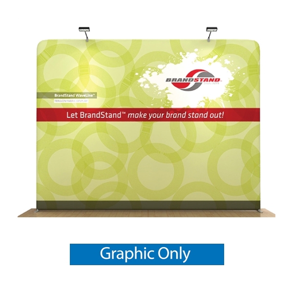 10ft Waveline Original Straight Tension Fabric Display (Single-Sided Graphic Only)