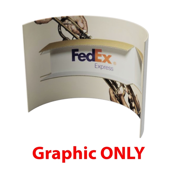 10ft Waveline Original Semi Circle Single-Sided Tension Fabric Display (Graphic Only)