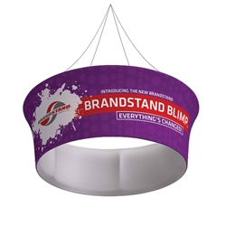 10ft x 36in Blimp Tapered Tube Hanging Single-Sided Banner | Trade Show Booth Ceiling Hanging Sign