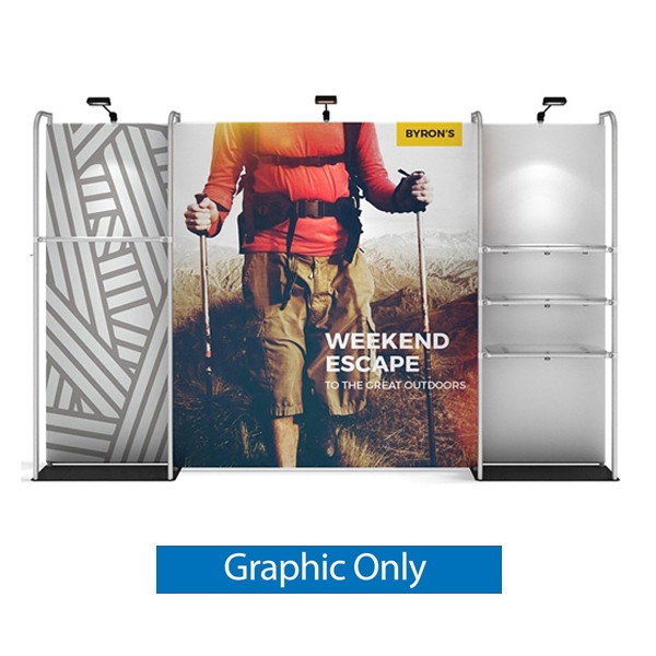 12ft x 8ft Waveline Merchandiser Kit 02 | Single-Sided Fabric Print Only