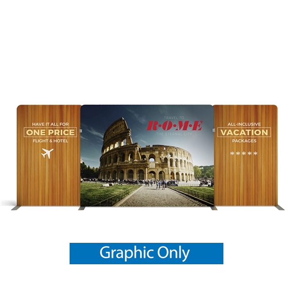 20ft Atlantic A Waveline Media Display | Single-Sided Tension Fabric Only