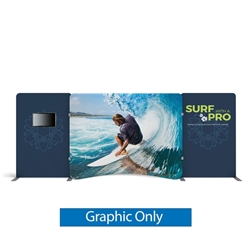 20ft Caribbean A Waveline Media Display | Single-Sided Tension Fabric Only