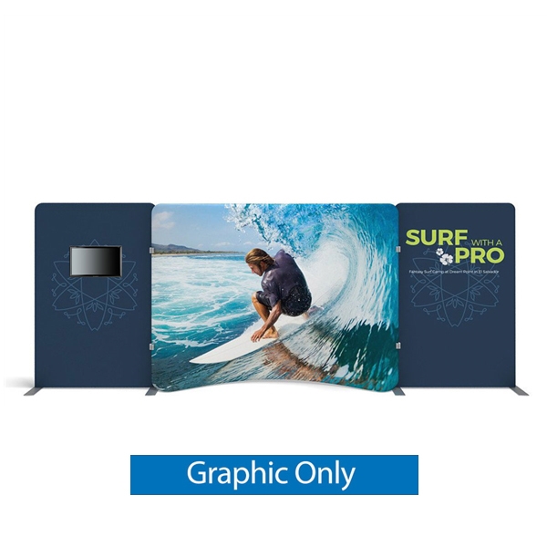 20ft Caribbean A Waveline Media Display | Double-Sided Tension Fabric Skin Only