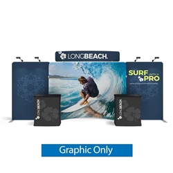 20ft Caribbean C Waveline Media Display | Single-Sided Tension Fabric Only