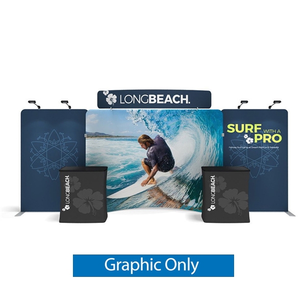 20ft Caribbean C Waveline Media Display | Double-Sided Tension Fabric Skin Only