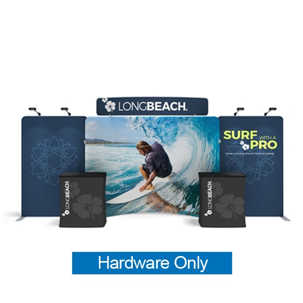 20ft Caribbean C Waveline Media Display | Backwall Hardware Only