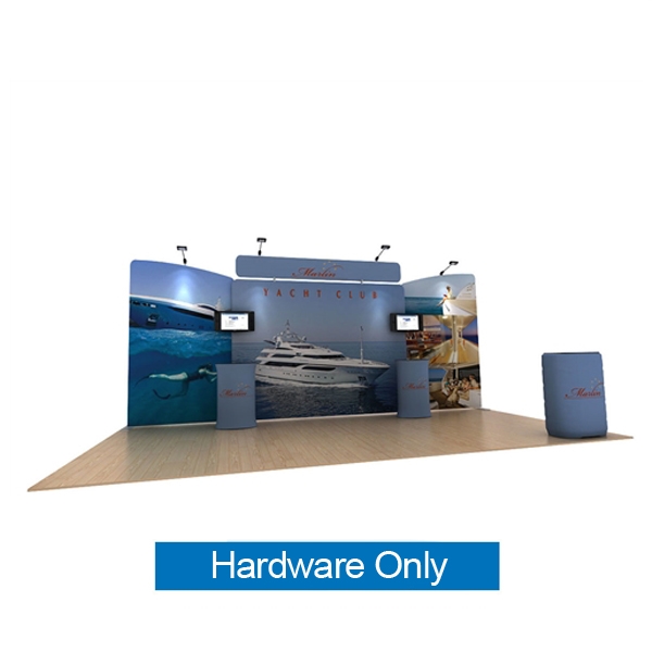 20ft Marlin B Waveline Media Display | Backwall Hardware Only