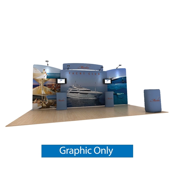 20ft Marlin C Waveline Media Display | Double-Sided Tension Fabric Skin Only