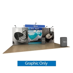 20ft Orca B Waveline Media Display | Double-Sided Tension Fabric Skin Only