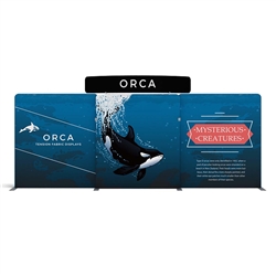 20ft Orca C Waveline Media Display | Single-Sided Tension Fabric Exhibit