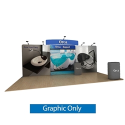 20ft Orca C Waveline Media Display | Single-Sided Tension Fabric Only