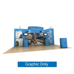 20ft Osprey C Waveline Media Display | Double-Sided Tension Fabric Skin Only