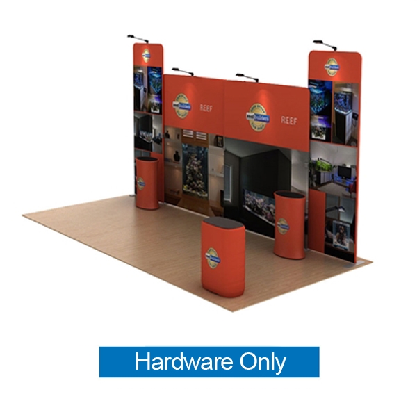 20ft Reef A Waveline Media Display | Backwall Hardware Only