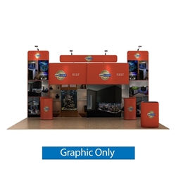20ft Reef B Waveline Media Display | Double-Sided Tension Fabric Skin Only
