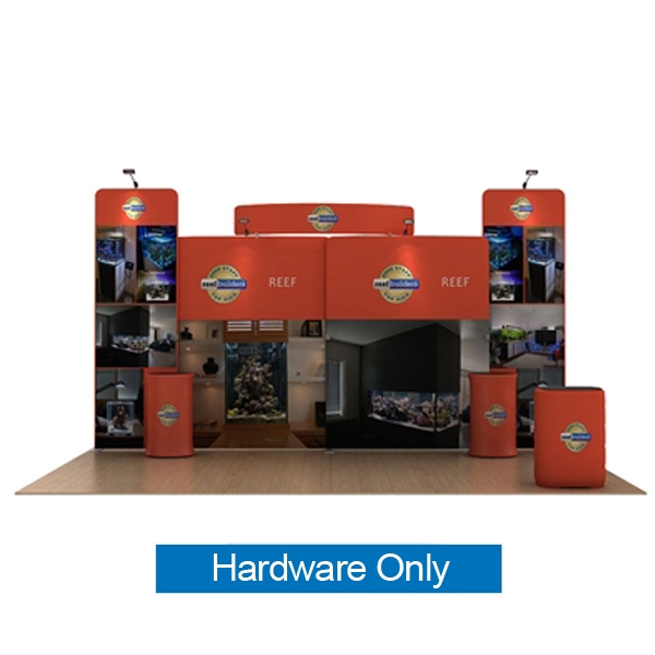 20ft Reef C Waveline Media Display | Backwall Hardware Only