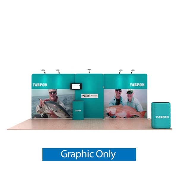20ft Tarpon A Waveline Media Display | Double-Sided Tension Fabric Skin Only