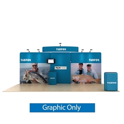 20ft Tarpon C Waveline Media Display | Single-Sided Tension Fabric Only