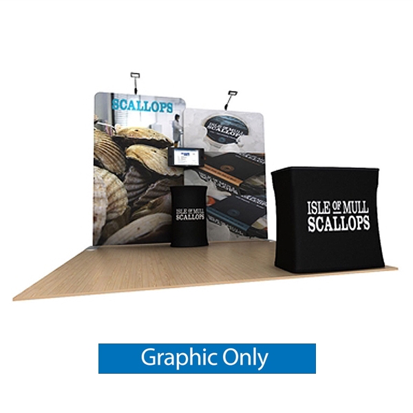 10ft Scallop A Waveline Media Display | Single-Sided Tension Fabric Only