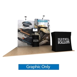 10ft Scallop B Waveline Media Display | Single-Sided Tension Fabric Only