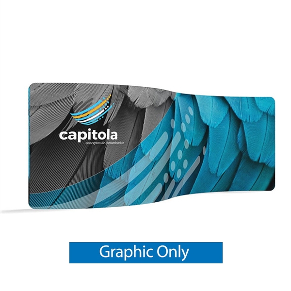 20ft Serpentine Waveline Media Display | Single-Sided Tension Fabric Only