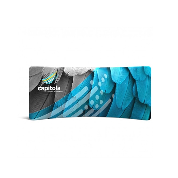 20ft Curved Waveline Media Display | Double-Sided Tension Fabric Booth
