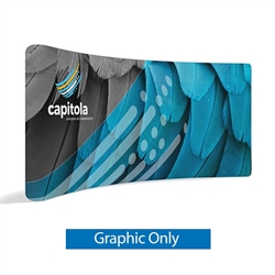 20ft Curved Waveline Media Display | Single-Sided Tension Fabric Only