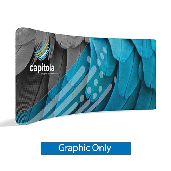 20ft Curved Waveline Media Display | Double-Sided Tension Fabric Skin Only