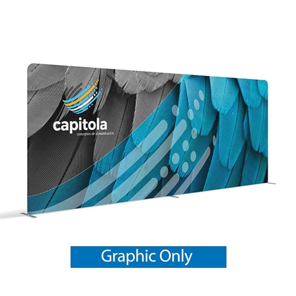 20ft Flat Waveline Media Display | Single-Sided Tension Fabric Only