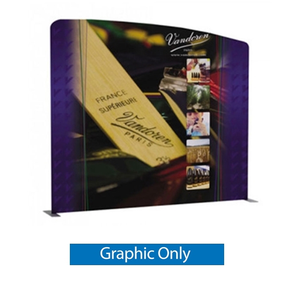 113in x 101in Panel B Waveline Media Display | Single-Sided Tension Fabric Only