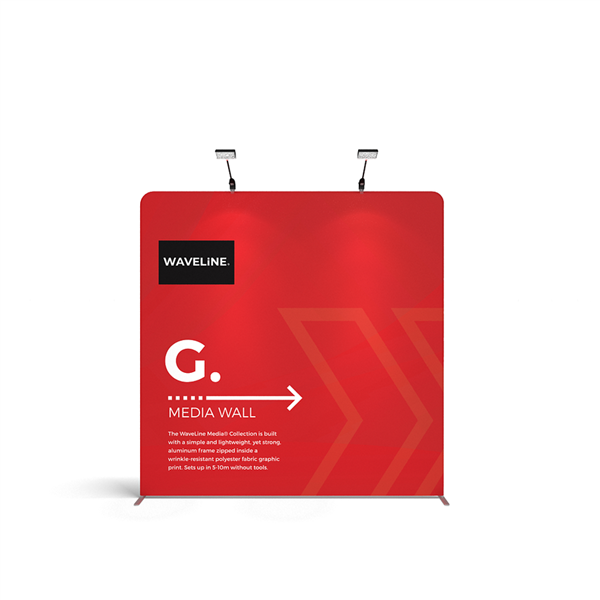 89in x 89in Panel G Waveline Media Display | Single-Sided Tension Fabric Exhibit