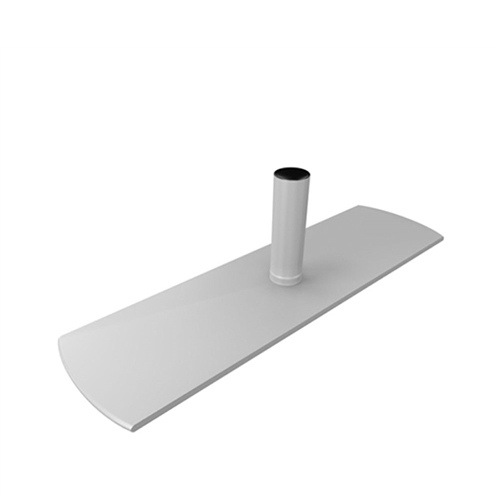 WaveLine Single Hole Edge Foot. WaveLine single edge foot with aluminum necking for the WaveLine series of exhibit systems.