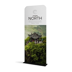 36in x 89in Waveline Tension Fabric Banner Stand | Single-Sided Print