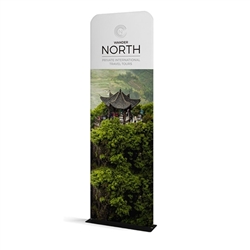 36in x 116in Waveline Tension Fabric Banner Stand | Single-Sided Print