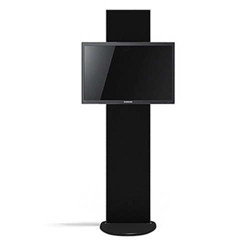 Standroid Black Base - by Makitso. Monitor Stand for Exhibits, Conferences and Events. The Standroid Monitor Stand is a screen/monitor display stand with a heavy wooden base.