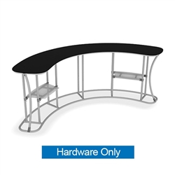 8.5ft Wide Waveline InfoDesk Trade Show Counter - Kit 04CI | Hardware Only