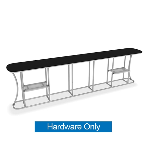12ft Wide Waveline InfoDesk Trade Show Counter - Kit 05F | Hardware Only