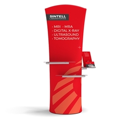 79.5" Outdoor Brandcusi Curved Banner Stand Frame w/Fabric Graphic Print, Double-sided and Bubble Round Base - by Makitso. Compact, lightweight and easy to assemble, this banner stand set up in minutes.