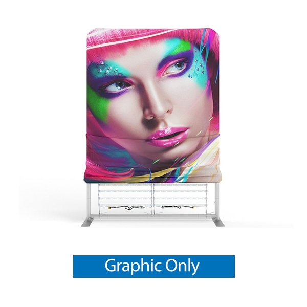 5ft Makitso WaveLight Lightbox Fabric Graphic. WaveLIght Backlit Displays from Makitso USA are one of the thinnest tension fabric light boxes to hit the exhibit market.