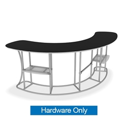 Middle Shelf A for Convex Curved Infodesk Counter. Portable and lightweight, the counter can be assemble quickly on location.