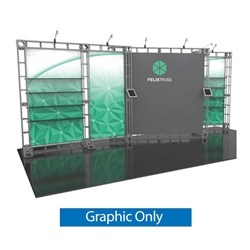 10ft x 20ft Felix Orbital Express Trade Show Truss Display Replacement Fabric Graphics. Create a beautiful trade show display that's quick and easy to set up without any tools with the 10ft x 20ft Felix Truss Display.