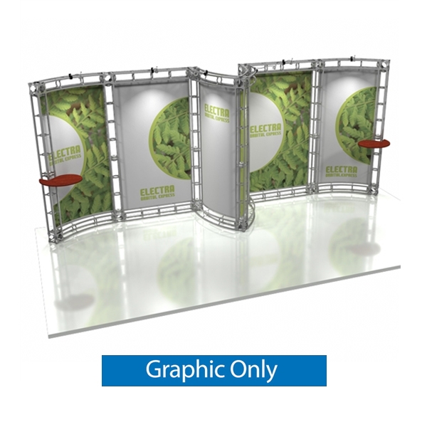 10ft x 20ft Electra Orbital Express Truss Replacement Fabric Graphics. Create a beautiful trade show display that's quick and easy to set up without any tools with the 10ft x20ft Electra Truss Display. Truss displays are the most impactful exhibits