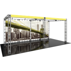 10ft x 20ft Luna-2 Orbital Express Trade Show Truss Display with Fabric Graphics is a complete truss exhibit, professionally designed to fit a 10ft ï¿½ 20ft trade show booth space. Orbital truss displays are most popular trade show displays