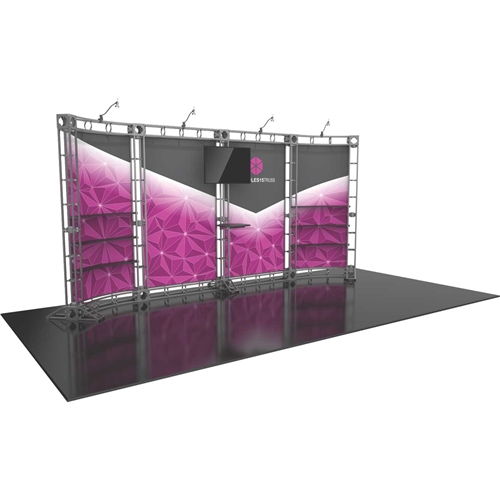 20ft Hercules 15 Orbital Express Truss Display with Rollable Graphics is the next generation in dynamic trade show structure. Modular and portable display truss for stage systems, trade show exhibit stands, displays and backwall booths